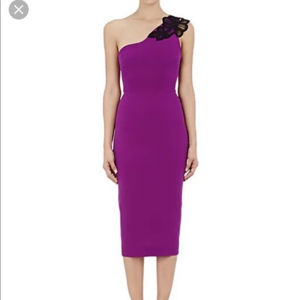 Victoria Beckham 4 purple one strap dress violet. Beautiful color. - Picture 1 of 7